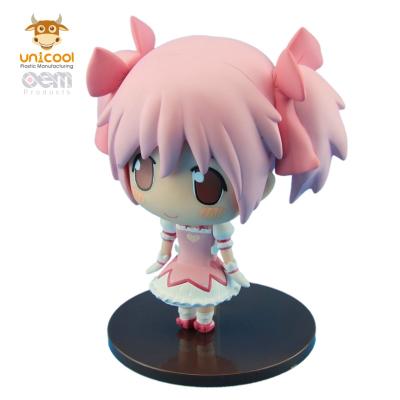 China Custom Cute Mini Pvc Vinyl Anime Figure Toys With Bobblehead for sale