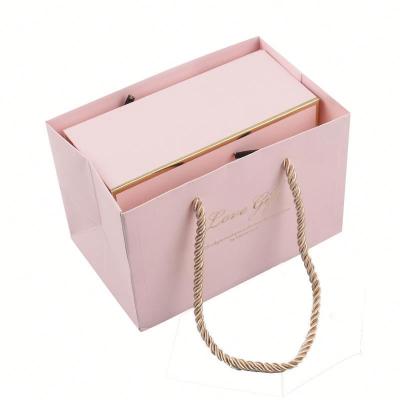 China Gift & Wholesale Custom Luxury Foldable Craft Cardboard Box Pink Packaging Gift Box for sale