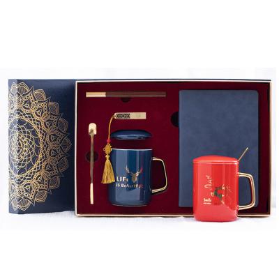 China 2021 Luxury Agriculture Business Notebook Diary Gift Promotional Set With USB Drive Pen Mug for sale