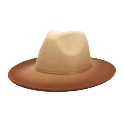 China Hot Selling Picture Panama Hats Flat Wide Brim Felt Fedora Hat Women Price With Factory for sale