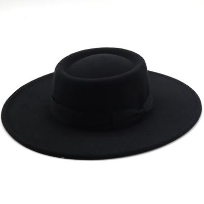 China Hot Selling Picture Hats Unisex Wool Felt Wide Brim Fedora Hat Women for sale