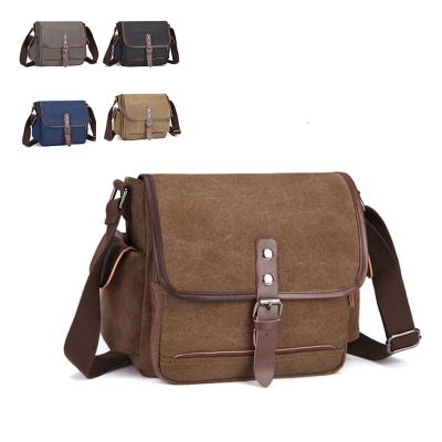 China Outdoor Custom 2022 Women Shoulder Bag Canvas Laptop Leather Messenger Bag for sale