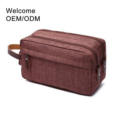 China OEM ODM factory supply fashion logo natural promotional mini simple gift canvas custom travel makeup bag with logo for sale