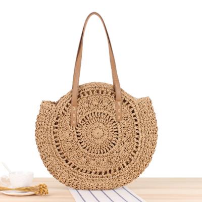 China 100% 2021 Summer Logo Bag Handmade Custom Luxury Beach Woven Tote Bags for sale