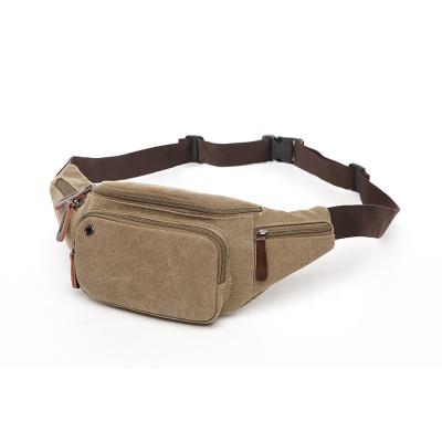 China OEM LOW MOQ Man Canvas Climbing Pussy Package Wholesale Outdoor Running Waist Bag Anti-theft Private Label Belt Bag For Men for sale