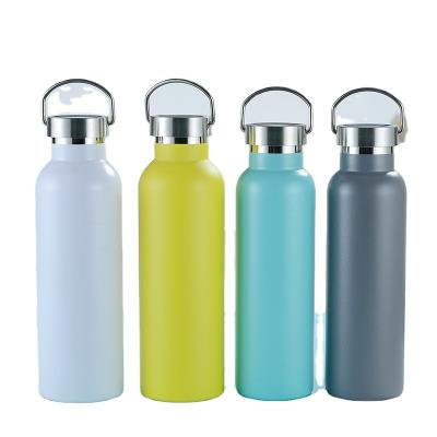 China Durable Customizable Stainless Steel Double Wall Thermos Cup Vacuum Cool Hot Water Bottles With Handle for sale