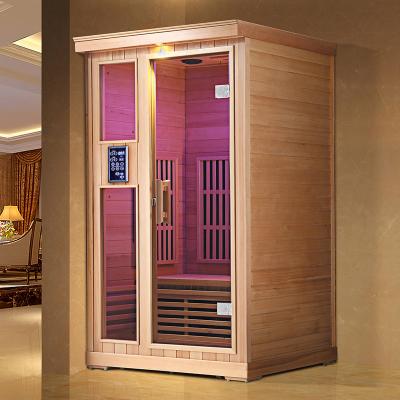 China Computer Control Panel Relax Dry Saturated Steam Sauna Solid Wood Room for sale