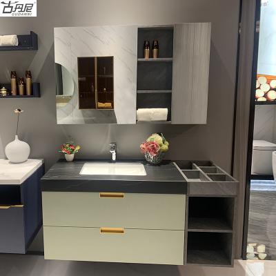 China Acid Resistant Wholesale Modern Style Vanity Sink Bathroom Cabinet Single Bathroom Vanity for sale