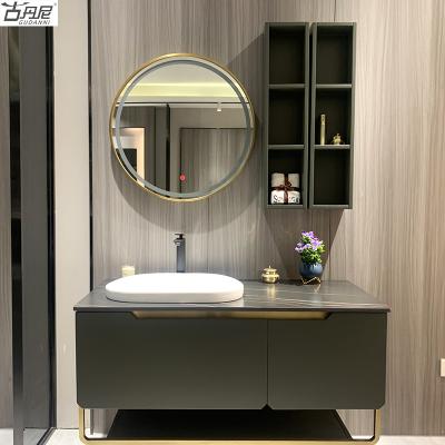 China Acid Resistant Modern Bathroom Vanity Cabinets Vanity Wash Basin With Cabinet for sale