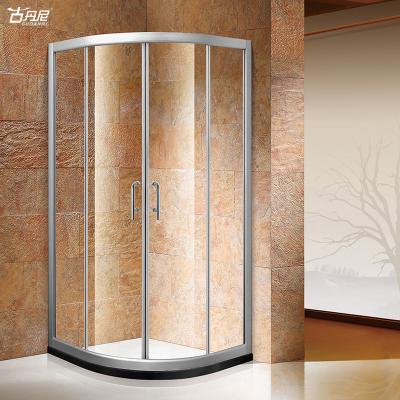 China Bathroom Modern Luxurious Quadrant Enclosure Room Tempered Glass Sliding Glass Door for sale