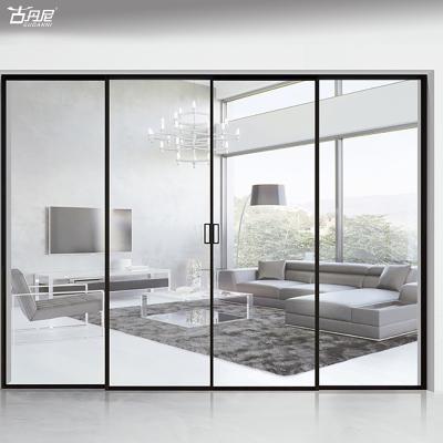 China Modern Cheap Tempered Glass Shower Room Enclosure Bathroom Two Fixed Sliding Door Two Screen for sale