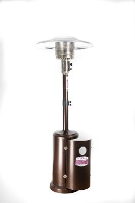 China Tall Garden Treasures Patio Heater , 46000-BTU Mocha Steel Outdoor Party Heaters for sale