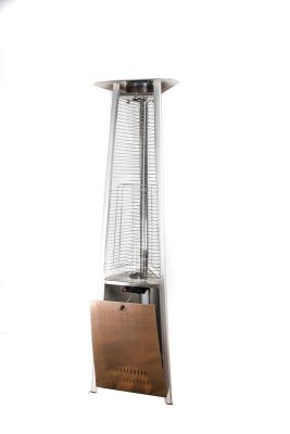 China Glass Tube Triangle Outdoor Gas Patio Heater With Low Output To High Out Put Valve for sale