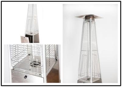 China Tall Quartz Glass Tube Patio Heater , Powder Coated / Stainless Steel Gas Patio Heater for sale