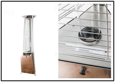 China Triangle Stand Up Outdoor Heater With Safety Mesh Glass Tube Battery Igniter for sale