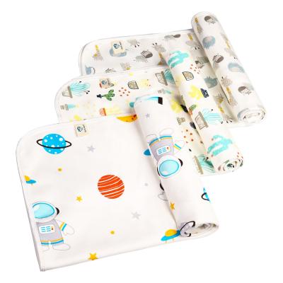 China Eco-freindly Factory Waterproof Cotton Baby Bamboo Diaper Changing Pads Diaper Protection Newborn Urine Changing Mat For Kids Portable Baby for sale