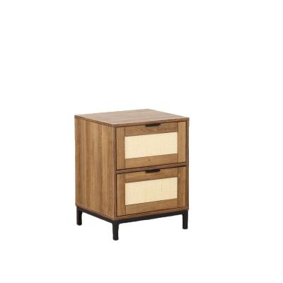 China JUSTHOME Home Hotel Bedroom Adjustable Furniture Modern Nightstand (Other) Bedside Nightstand With 2 Drawers for sale