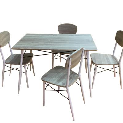 China Modern factory design custom wood metal legs dining table desk sets for restaurant for sale