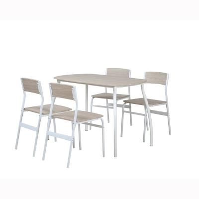 China JUSTHome Other Home Restaurant Kitchen Industrial Design Rustic Dining Table and 4 Chairs Resonating Table 4chairs Set for sale