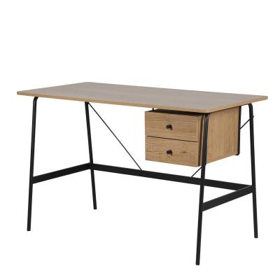 China Computer Desk Convertible Modern Glass Top Table With Metal Legs Storage Shelf Desk for sale