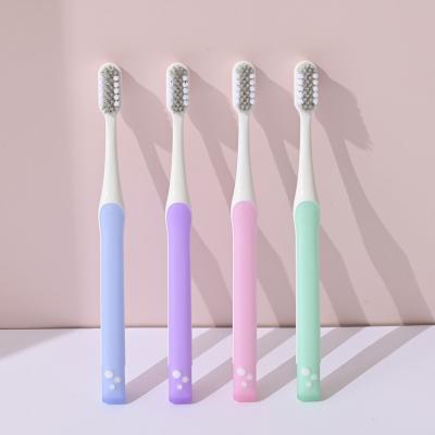 China Bristles Jadeu 8409A High Quality Soft Plastic Adult With Hanger Travel Toothbrush High Quality Toothbrush for sale