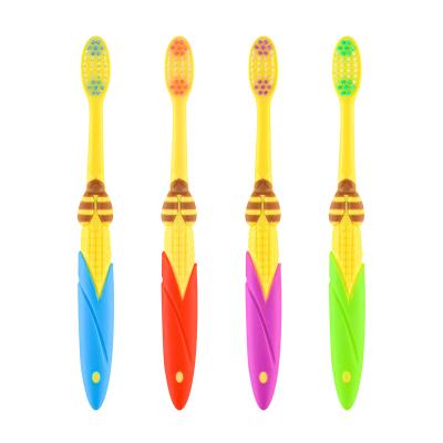 China Jadeu 8605 High Quality Cartoon Plastic Children's Soft Bristle Soft Bristle Children With Toy Glasses Tooth Brush Toothbrush for sale