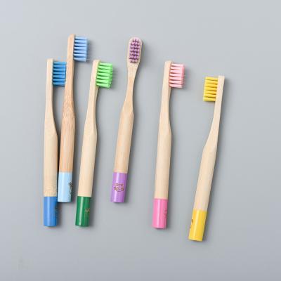 China Jadeu DMSB12 High Quality Natural Bamboo High Quality Bamboo Kid Children Gently Stiffen Healthy Natural Multiple Colors Toothbrush Eco-Friendly Toothbrush for sale