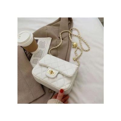 China Fashion Simple Handbags Trend Handbags For Girls Chain PU Leather Bag Material Strap for sale