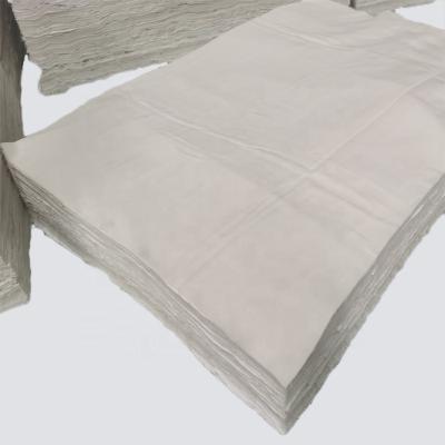 China Have Oil And Water Absorbency Soft White Cotton Bed Sheet Cleaning Cloths Strong Standard Size for sale