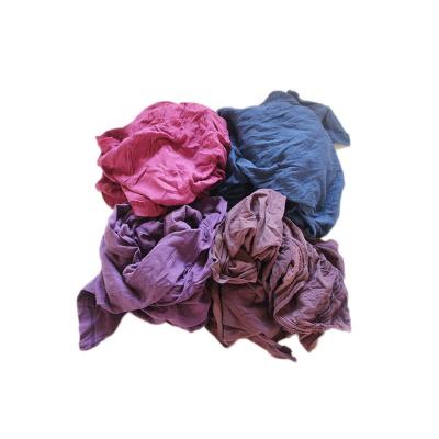 China Have Strong Oil And Water Absorbency Recycled Mixed Dark Color Marine Cleaning T-Shirt 1 Kg Bags Cut Mopping Rags for sale