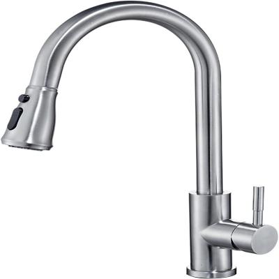 China Other Sink Kitchen Faucet 304 Stainless Steel Moden Hot And Cold Faucet for sale