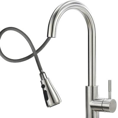 China Other Sink Kitchen Faucet 304 Stainless Steel Moden Hot And Cold Faucet for sale