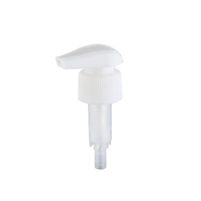 China Non Spill In Stock 28/410 White Color Ribbed Outer Spring Torsion Lock Lotion Pump for sale