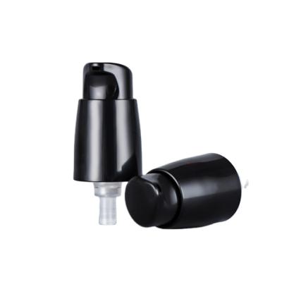 China Non Spill Black Color Treatment Pump Cosmetic 18mm Face Cream Pump for sale