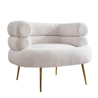 China High Quality Nordic Light Luxury Home Sofa Chair Living Room Sofa Lounger Lamb Velvet Tiger Single Chair Back Customized for sale