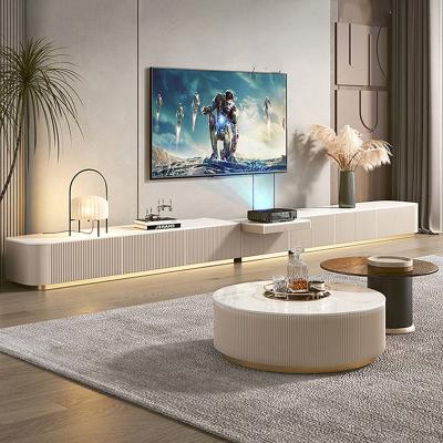 China High Quality Single Rock Dish TV Cabinet Ultra Long Tea Table Set Lacquer Light Luxury Modern Storage Cabinet for sale