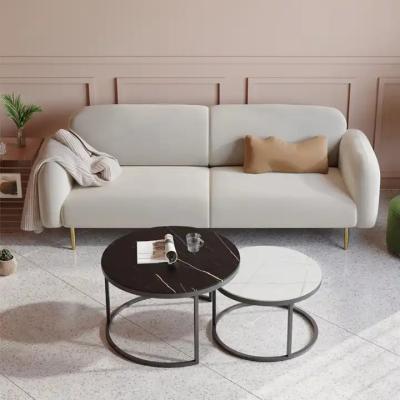 China High quality Nordic modern luxury simple personality sofa double three white pilou art sofa can be customized color for sale