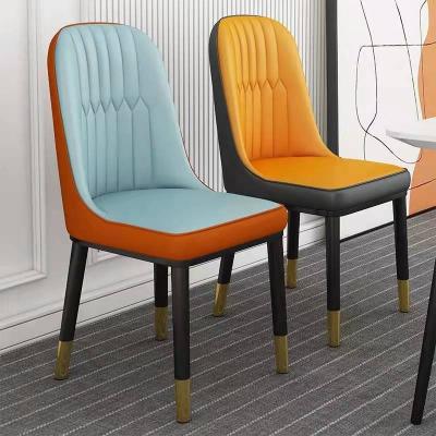 China Wholesale High Quality Nordic Light Luxury Luxury Restaurant Tables And Chairs Single Backrest Chairs Soft Bag Dining Chairs for sale