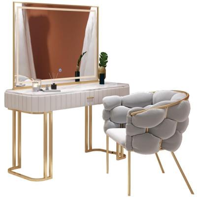 China Nordic lightweight luxury makeup table bedroom dressers (others) adjustable custom color support and bridal makeup shop nail desk for sale