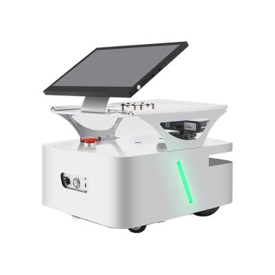 China FOXTECH S200 60kg Touchscreen Payload Open-Source Laser Radar Slam and Chassis Mapping Tracked Robot ROS Differential Service Robot zu verkaufen