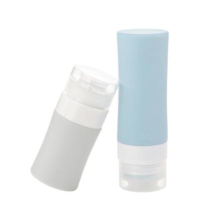 China Outdoor/Camping/Travel/Travel/Hikking/Hotel/Home/School Custom Printed Portable Reusable Squeeze Bottle Container Mini Size Travel Silicone Leak Proof Liquid Toiletries Bottles for sale