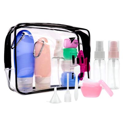 China home/outdoor/travel/camping/party etc. 4 in 1 Portable Refillable No Squeeze 90ml Empty Soap Bottle Reusable Travel Accessories Travel Bottles Containers Kit for sale