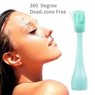 China Dark Circles Wholesale Universal Reusable Women Beauty Makeup Tools Skin Care Facial Brush Soft Silicone Facial Cleansing Remover for sale