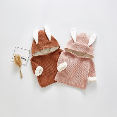 China Winter 2021 simple thick style solid color velvet baby clothes newborn brown pink knitted tops QUICK DRY for sale