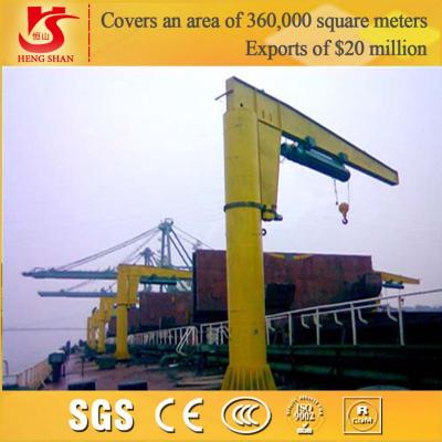 China 20ton Heavy duty fixed slewing jib crane with electric hoist for sale