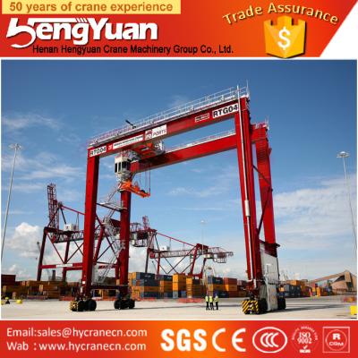 China Rubber Tyre Container Gantry Crane for loading and unloading for sale