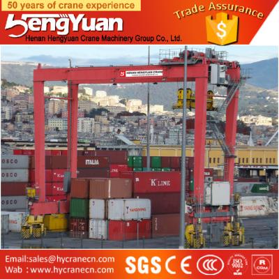 China portal crane for yard, Rubber Tyre Container Gantry Crane for outside warehouse for sale