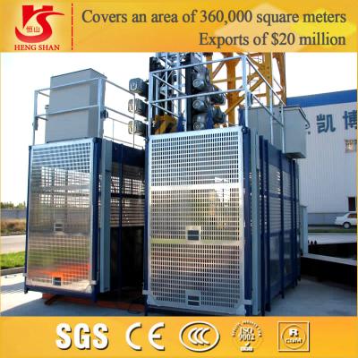 China Single Cage and Double Cages Construction Elevator for builder for sale