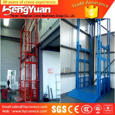 China guide rail chain lifting machine/guide rail chain cargo lifing machine for sale