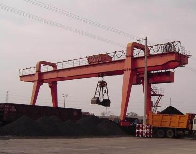 China Double Girder Rail Mounted MZ model gantry crane with grab for sale